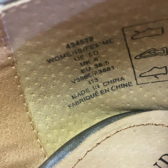 Lands’ End Silver Glitter Loafers 8 Wide Like New - Picture 4 of 4